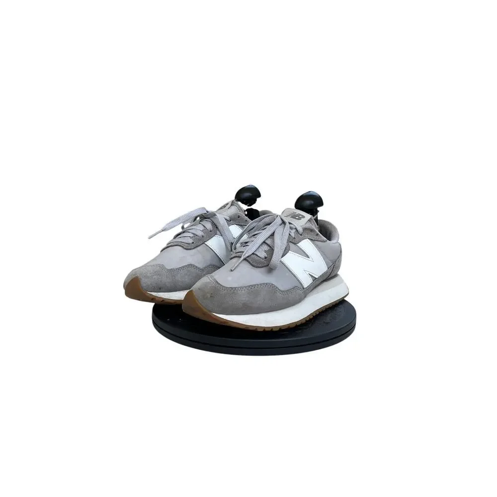 Unisex New Balance 237 Suede Mesh Grey White Sneakers M7 W8.5 WS237NM